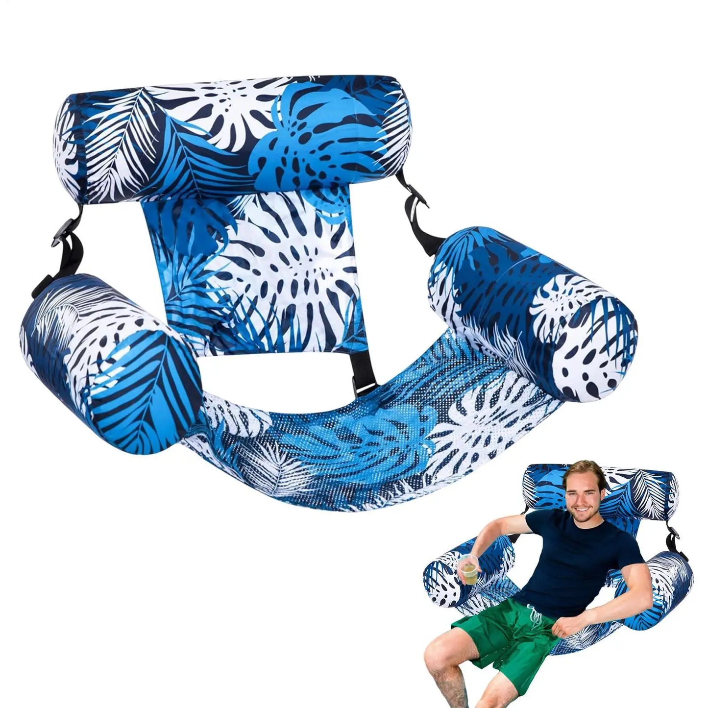 Inflatable Floating Pool Lounger – Foldable Adult Pool Float