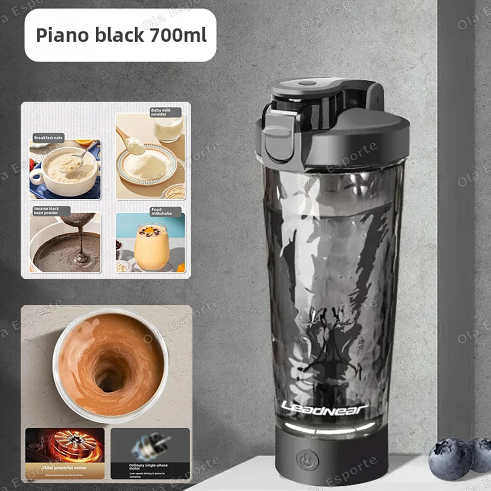 700ml Electric Protein Shaker Bottle | USB Rechargeable Mixer