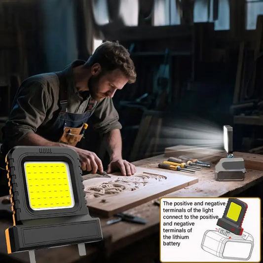 Portable 14W LED Work Light – IP67 Waterproof, Battery Socket LED Work Light Peaceful Pleasures Health and Wellness