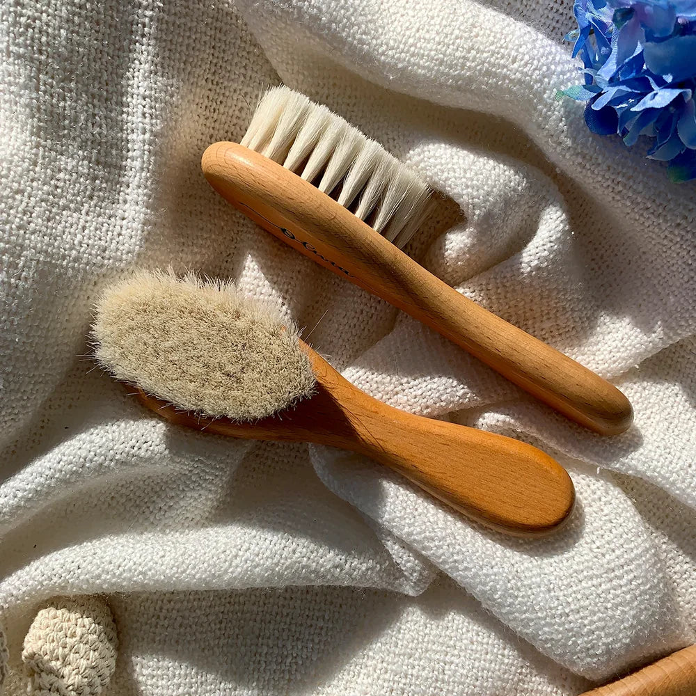 Personalized Engraved Wooden Baby Hairbrush | Newborn Gift