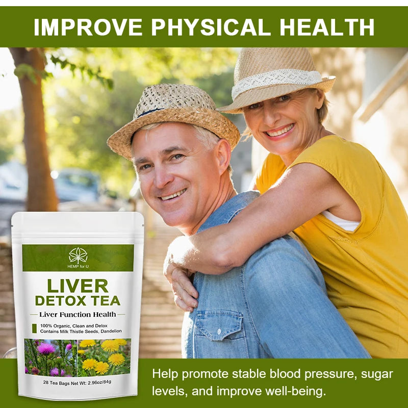 Liver Detox Herbal Tea – Organic Cleanse, Heat Clearing & Fat Metabolism Support | 42-Day Supply Peaceful Pleasures Health and Wellness