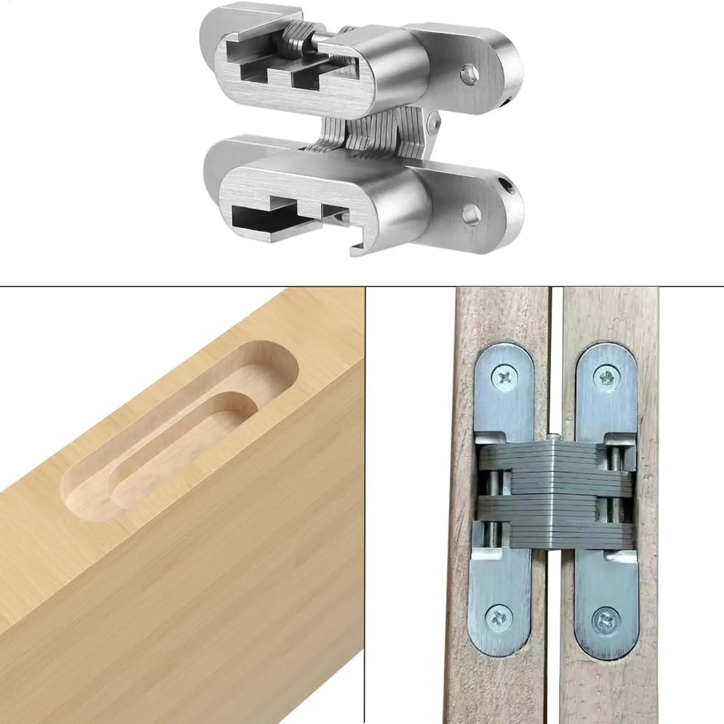 Concealed 180° Door Hinges | Zinc Alloy Invisible Cabinet Hinge