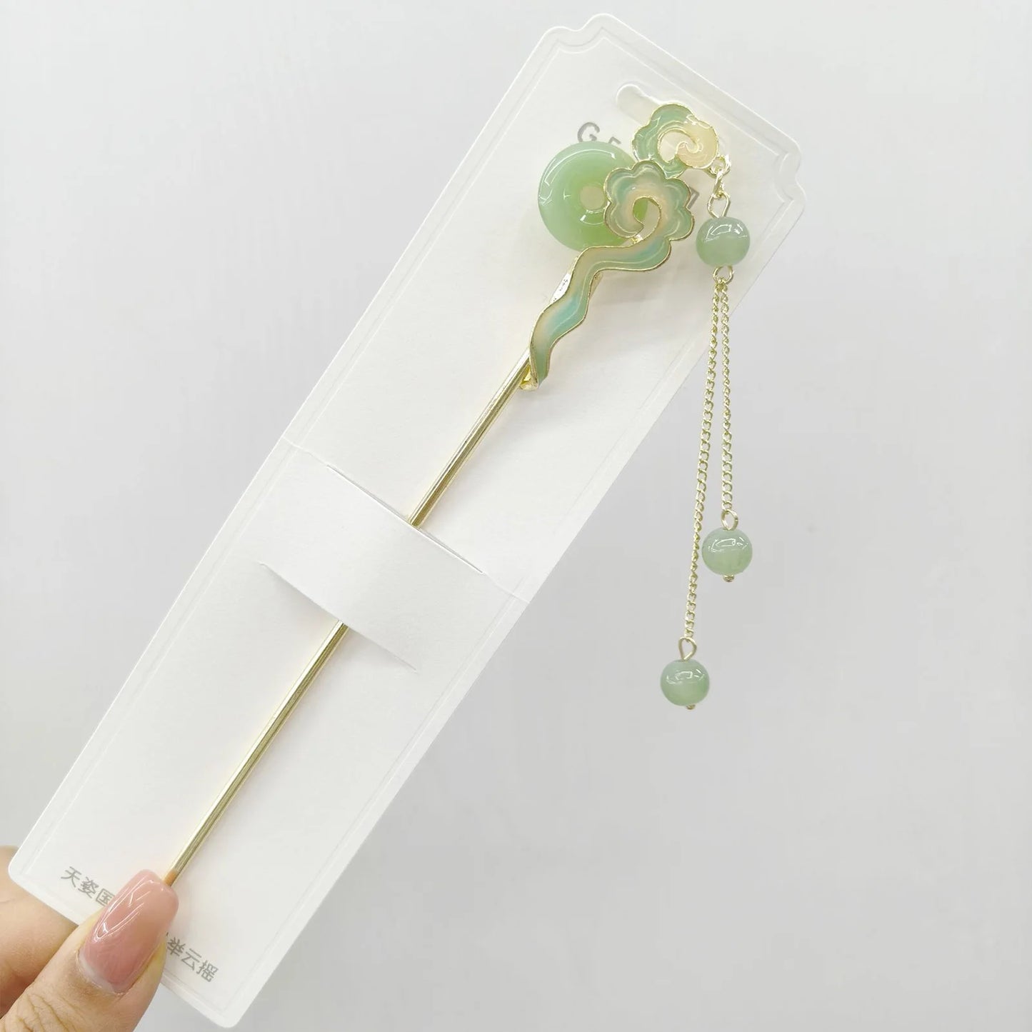 Chinese Style Hair Stick with Flower Decor Retro Floral Design Headwear with Tassel for Friends Girlfriend Wife Novel Gift Peaceful Pleasures Health and Wellness Model 38