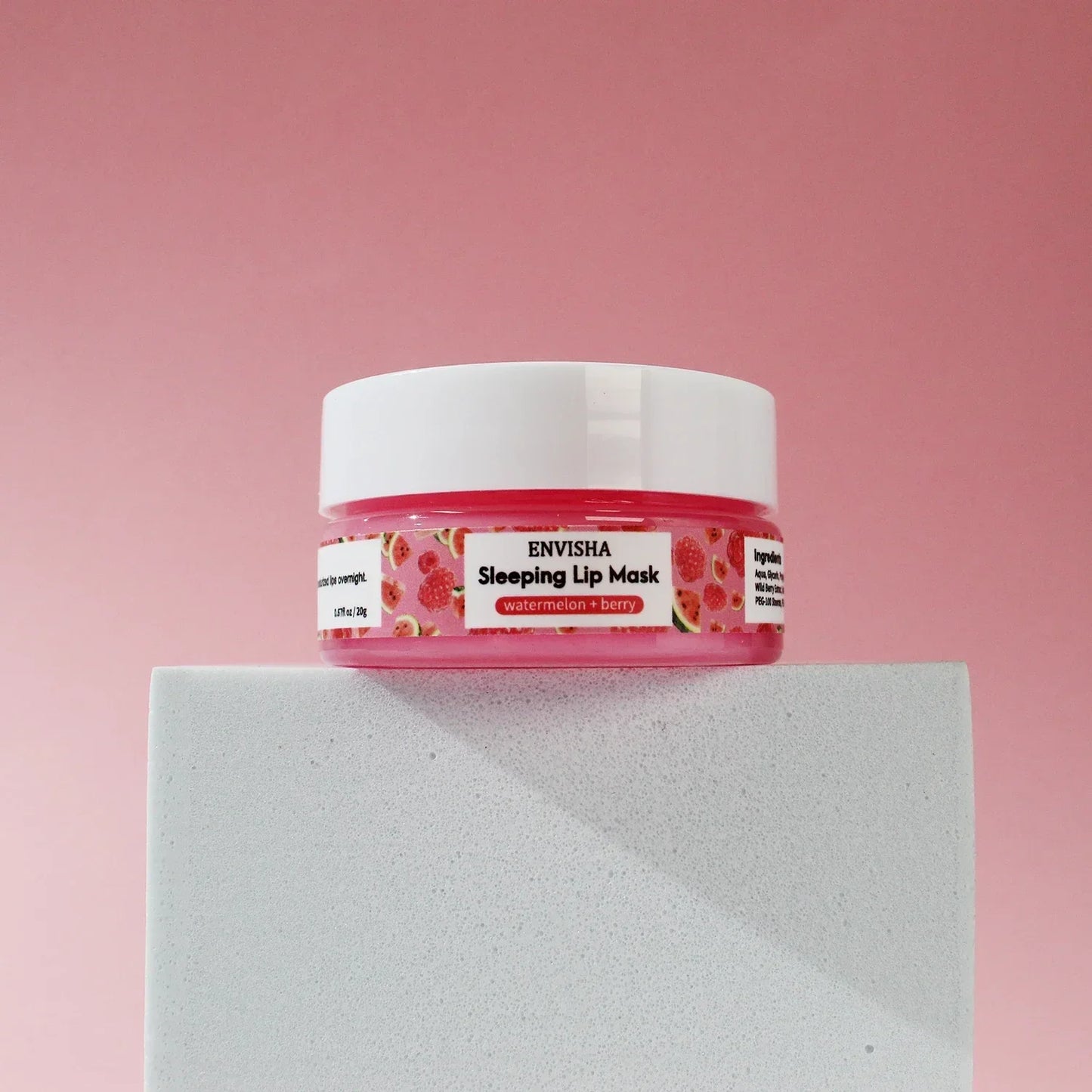 ENVISHA Watermelon Lip Sleep Mask – Overnight Moisturizing & Line-Fading 20g