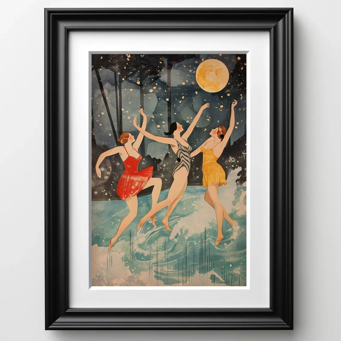 Warren B. Davis - Dance of Three Muses art print, Museum quality Fine Art Print Peaceful Pleasures Health and Wellness TR12272-3 40x60cm Unframed