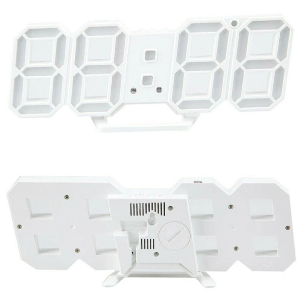 Home Wall Clocks 3D Modern Digital LED Wall Clock 24/12 Hour Display Timer Alarm Home USB Alarm Clocks Decoration For Bedroom Peaceful Pleasures Health and Wellness A