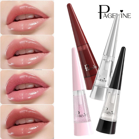Exfoliating Plumping Lip Oil | Glass Shine Hydrating Lip Gloss Lip Treatment Oil Peaceful Pleasures Health and Wellness