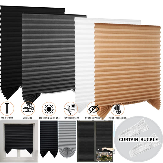 No Drill Blinds for Windows Blinds Stick on Curtains Blinds Light Filtering Privacy Protection Easy to Cut & Install with 2 Clip Peaceful Pleasures Health and Wellness