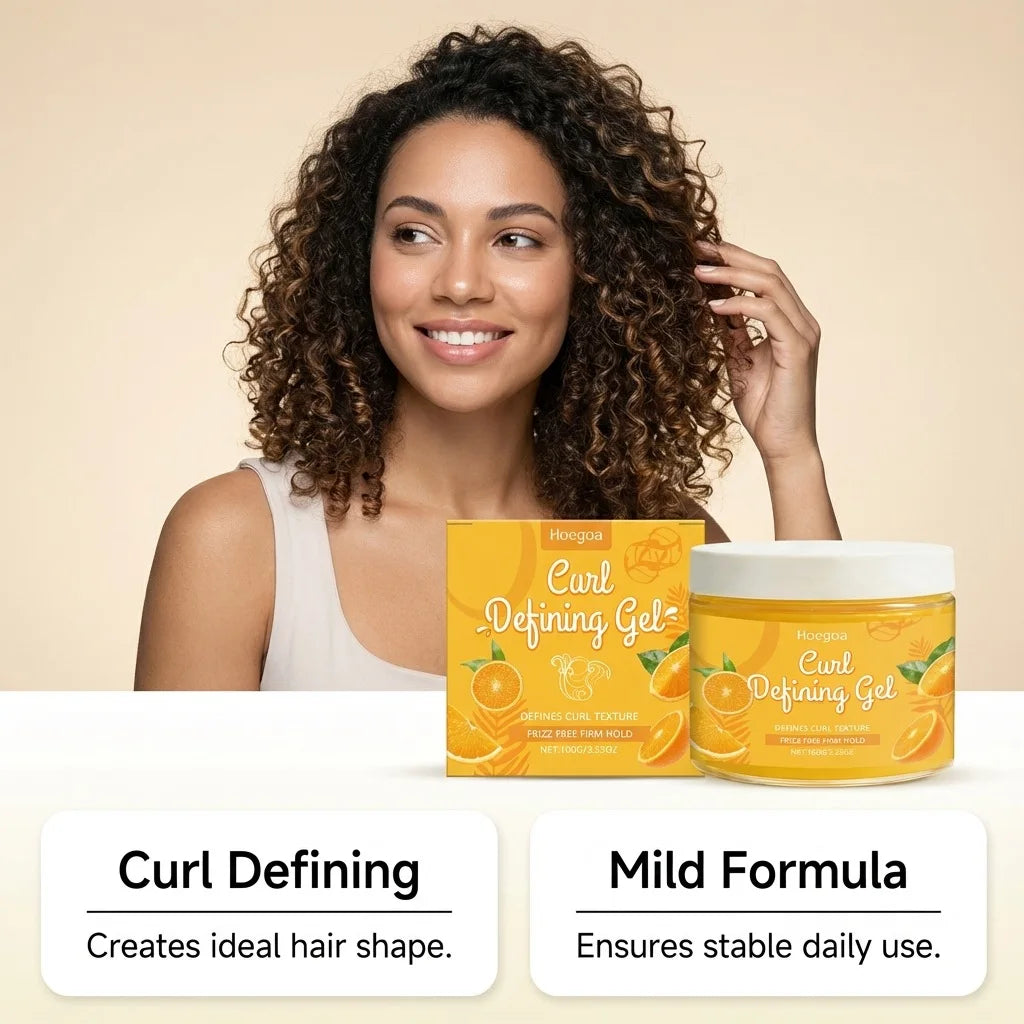 Hoegoa Curl Shaping Gel Hair Wax – Anti-Frizz Styling Cream Curl Styling Gel Oasis Select