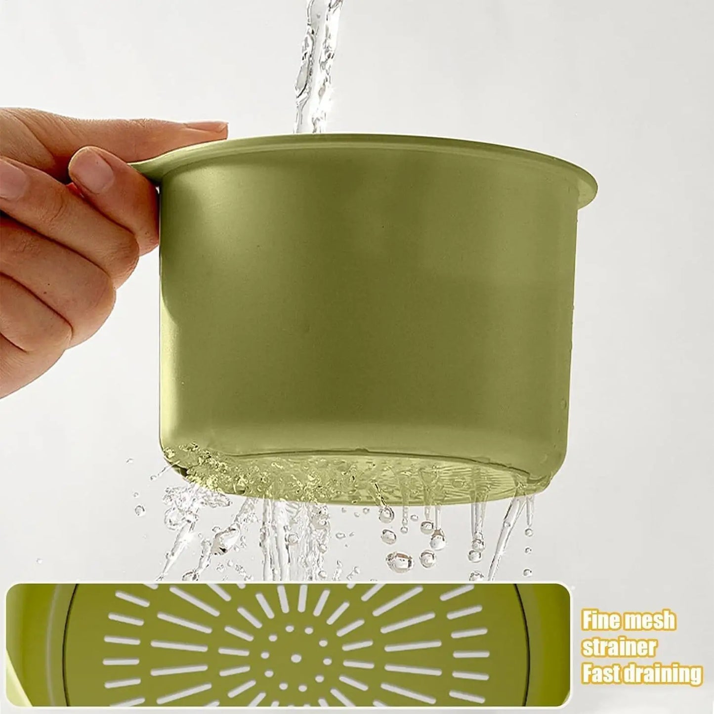 Sink Strainer Basket Space Saving Drain Food Catcher Multipurpose Hangable Sink Strainer Basket For Kitchen Laundry Bathroom Peaceful Pleasures Health and Wellness