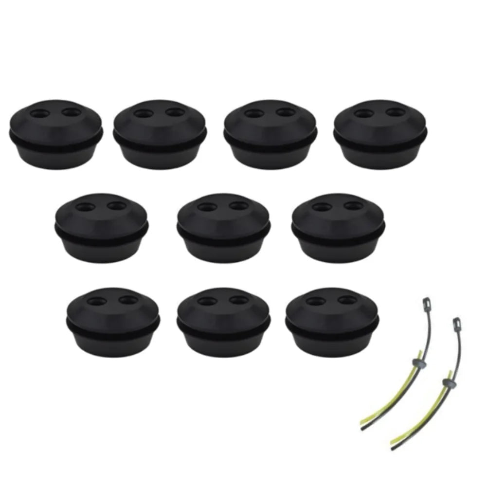 Fuel Tank Rubber Grommet 2 Holes 21 Trimmer Brush Seal Garden Supplies