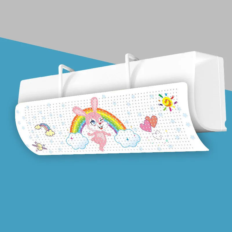 Anti-Direct Blowing Air Conditioning Wind Deflector Wall-Mounted Outlet Baffle Hanging Conditioning Guide Cover Home Products Peaceful Pleasures Health and Wellness rabbit