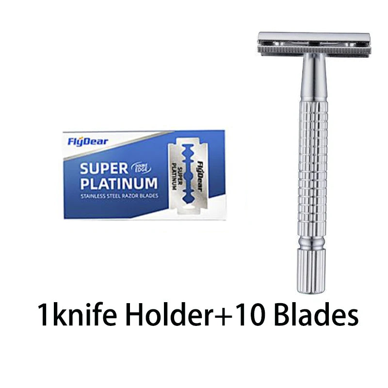 Men's Stainless Steel Double-Blade Safety Razor | Classic Manual