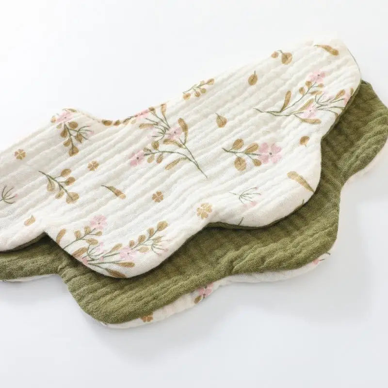 6-Layer Cotton Baby Drool Bib – Soft Burp Cloth for Newborns