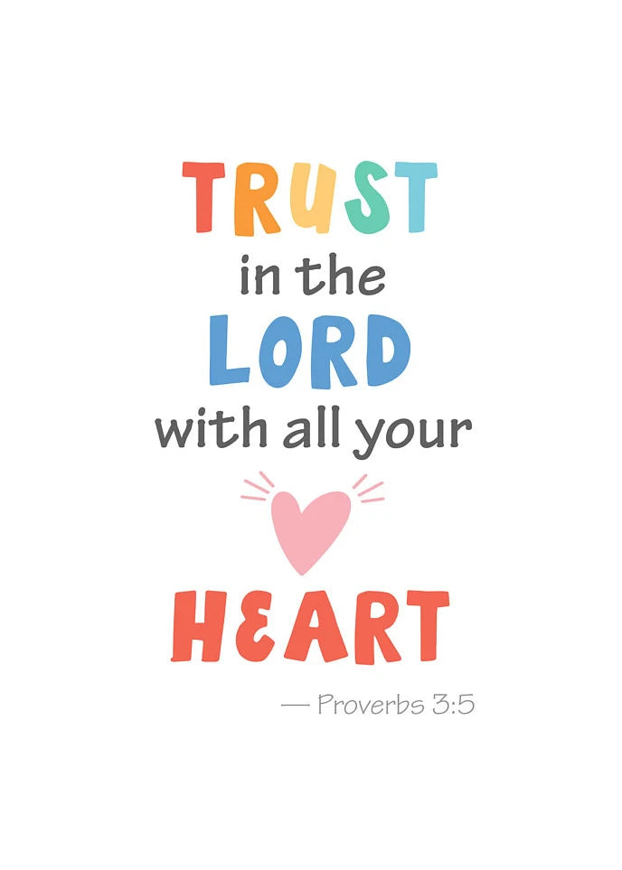 Kids Bible Verse Scripture Posters Prints Canvas Painting Christian Education Wall Art Picture Church Sunday School Home Decor Peaceful Pleasures Health and Wellness DM84-1 30x40cm Unframed