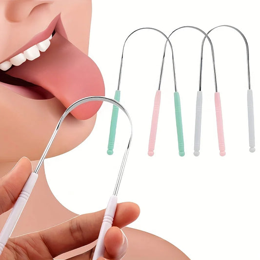 Stainless Steel Tongue Cleaner, Tongue Scraper, Tongue Brush, Tongue Cleaning Oral Care Peaceful Pleasures Health and Wellness