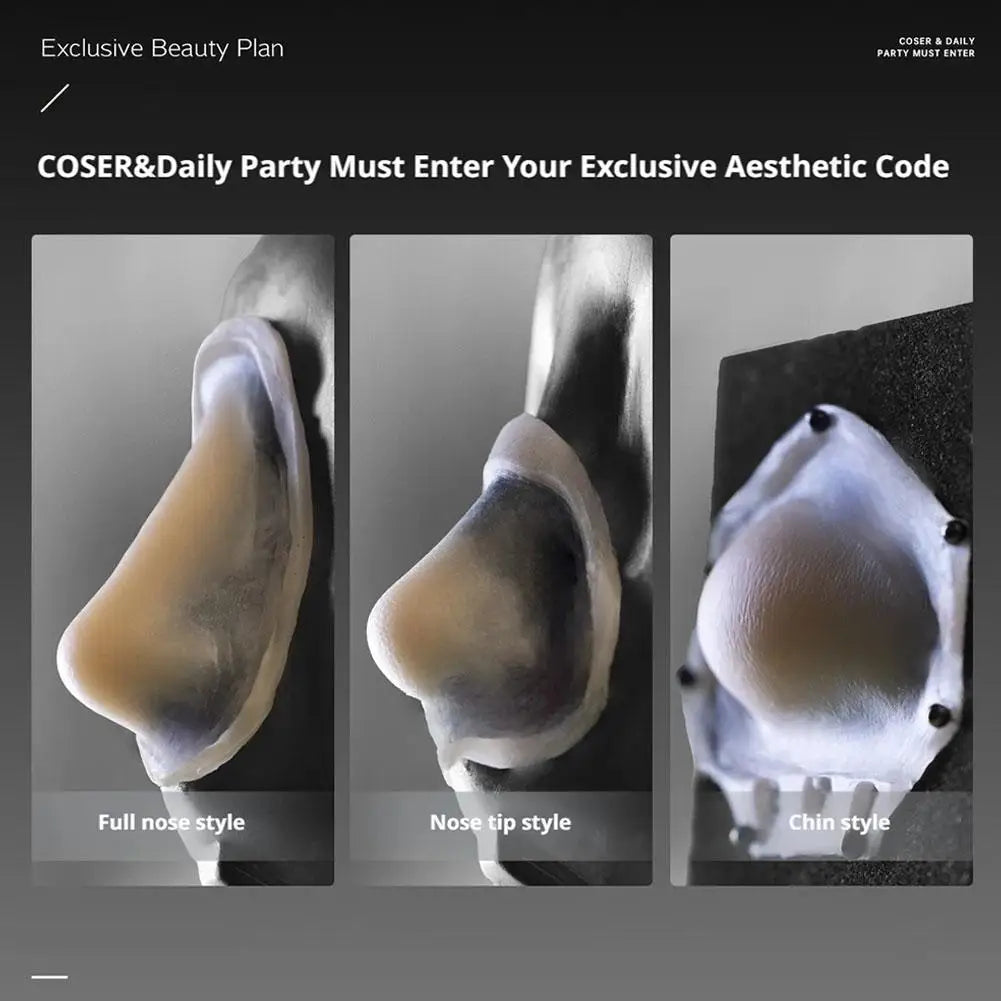 Silicone Fake Nose & Chin Prosthetic – Cosplay & SFX Kit