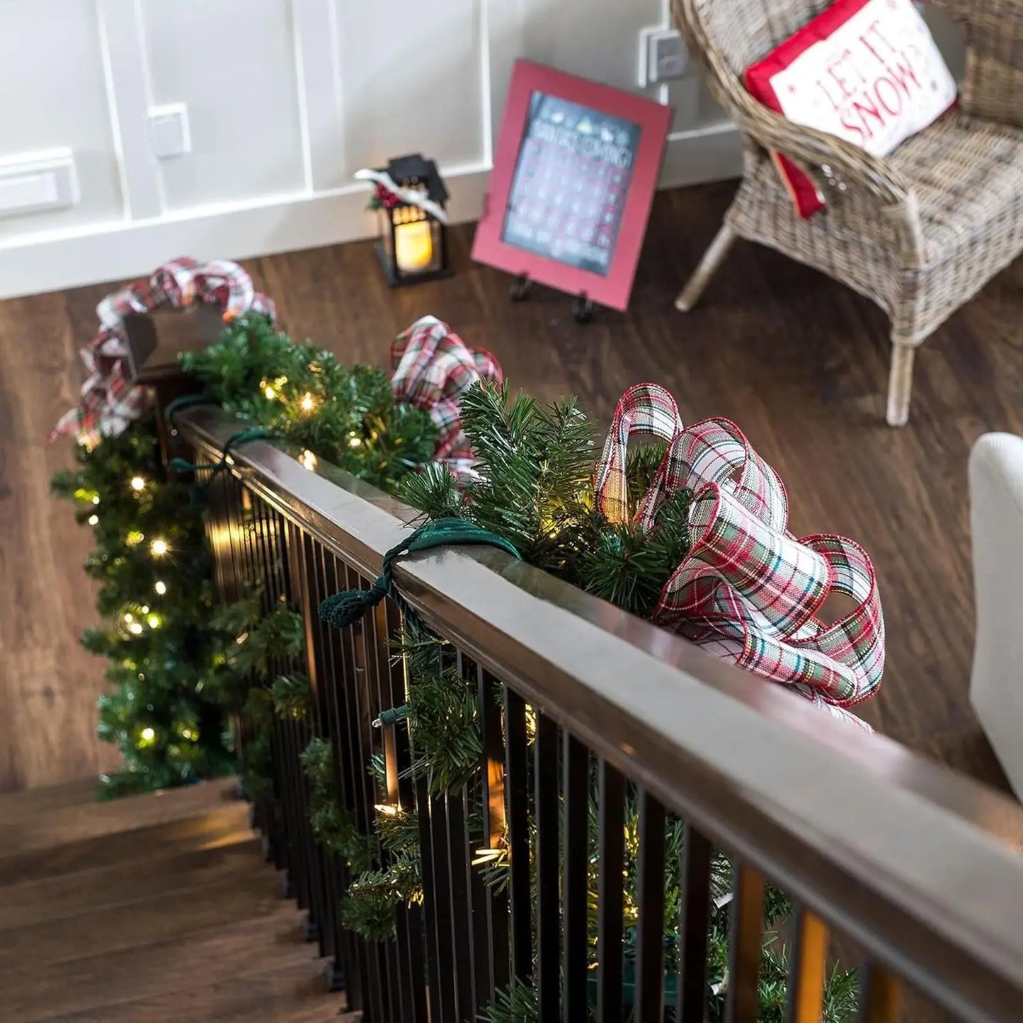 Reusable Padded Garland Ties, Secure & Damage-Free Hanger for Christmas Garland Lights on Staircase, Fireplace Mantel Home Decor Peaceful Pleasures Health and Wellness