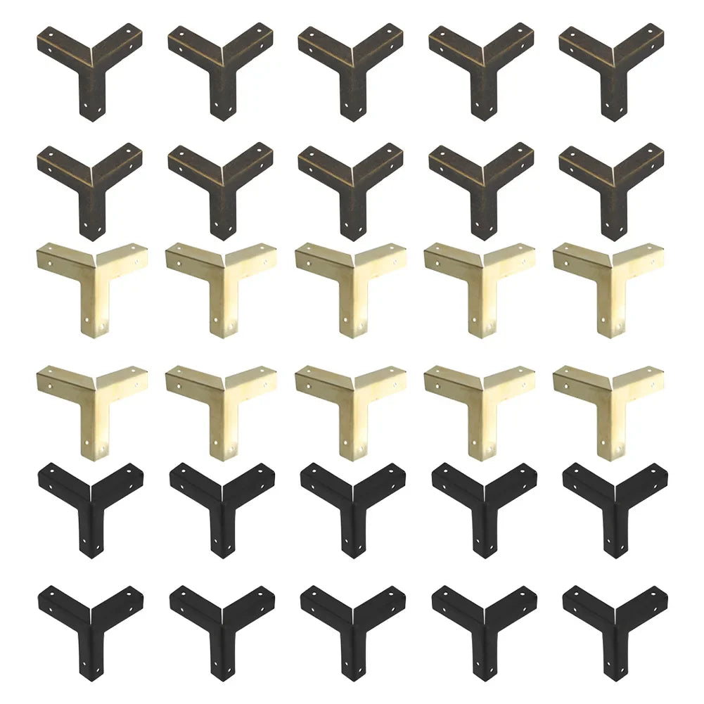 10PCS Antique Iron Corner Protectors for Wooden Boxes & Furniture