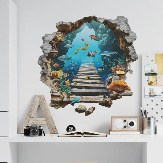 3D Underwater Wall Stickers – Kids Room & Living Room Décor 3D Wall Sticker Oasis Select