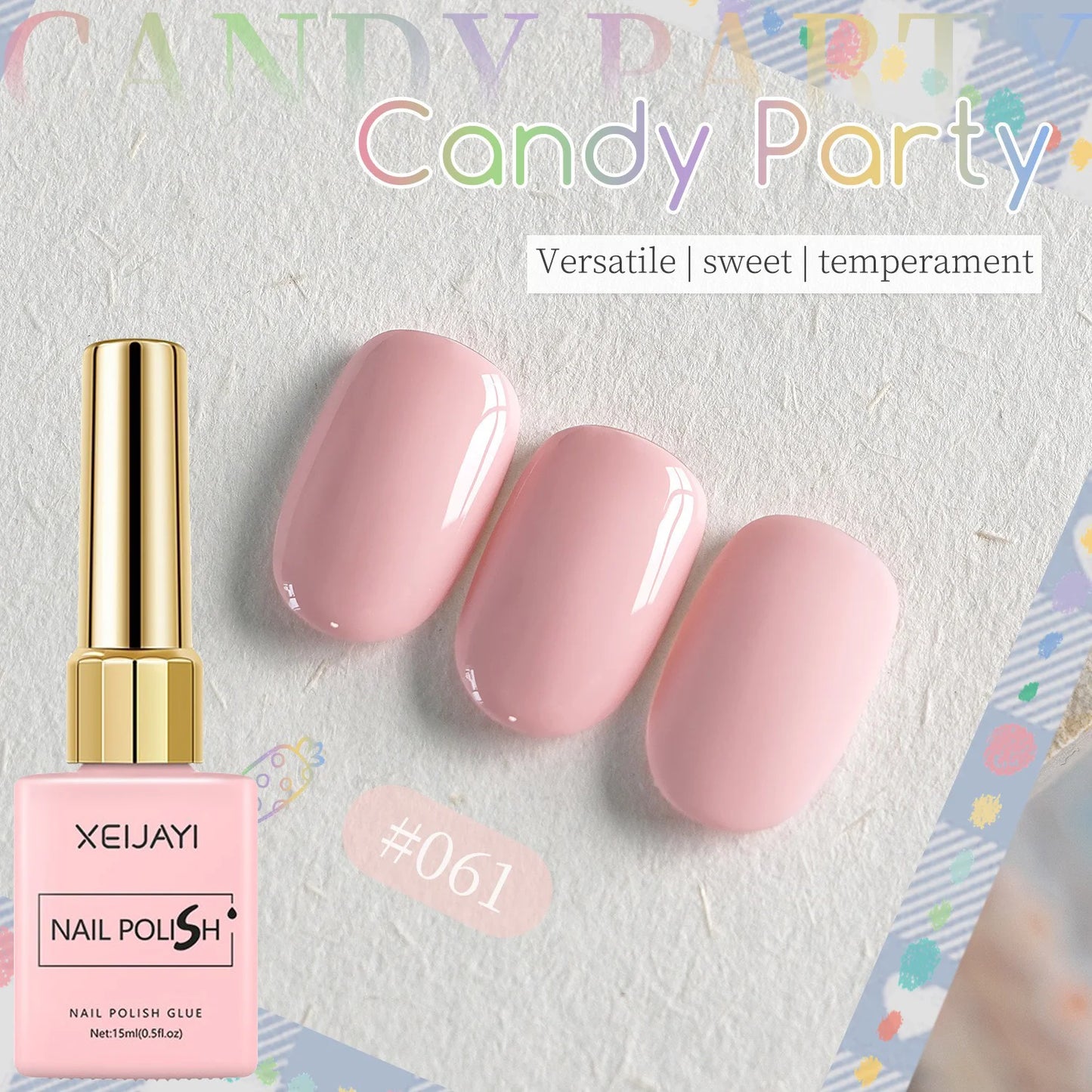 6-Color Macaron Gel Nail Polish Set | Pastel Candy Shades