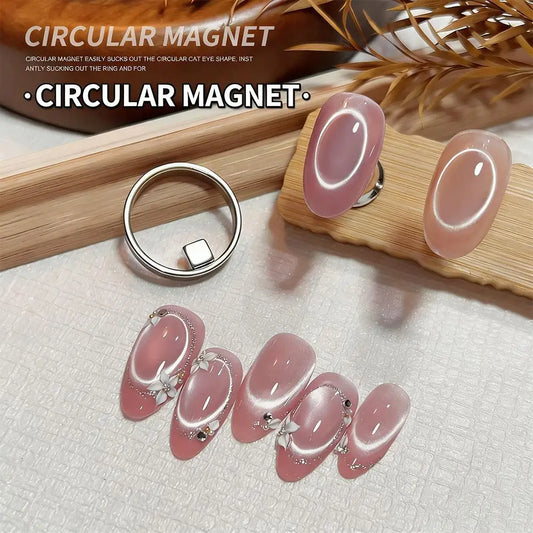 X-Shape Cat Eye Magnet Ring for Gel Polish Nail Art DIY Nail Art Magnet Tool Oasis Select
