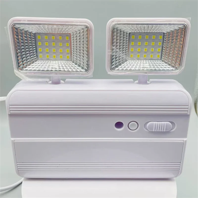 360° Dual-Head LED Emergency Light | Auto-On, Rechargeable