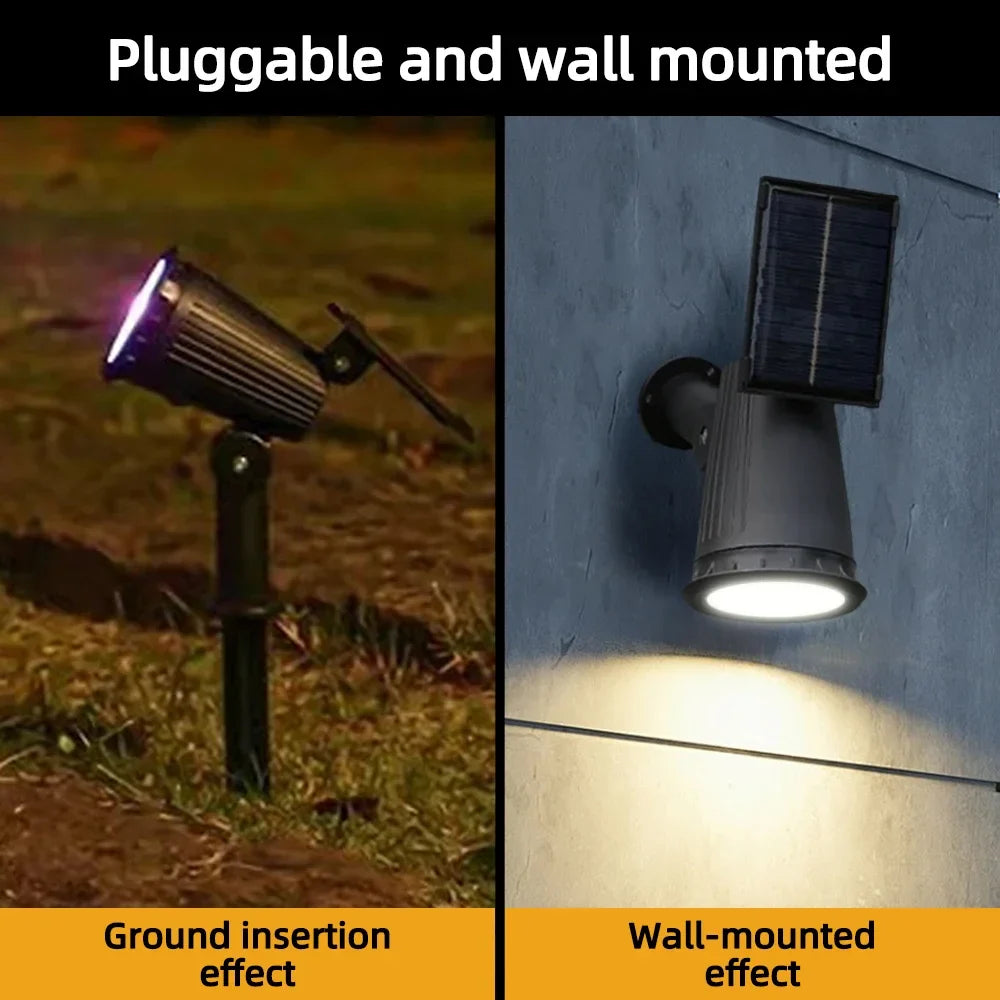 9 LED RGB Solar Spot Lights Outdoor IP65 | Garden & Yard