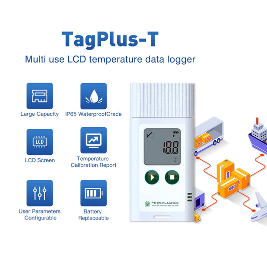 USB Temperature Recorder Fruit Cold Storage Coldchain Transportation Temperature Logger Large Capacity Data Storage with PC Data Peaceful Pleasures Health and Wellness TagPlus-T