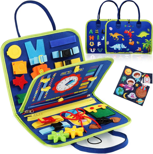 Montessori Busy Board 25-in-1 | Toddler Sensory Learning Toy Montessori Activity Board Peaceful Pleasures Health and Wellness