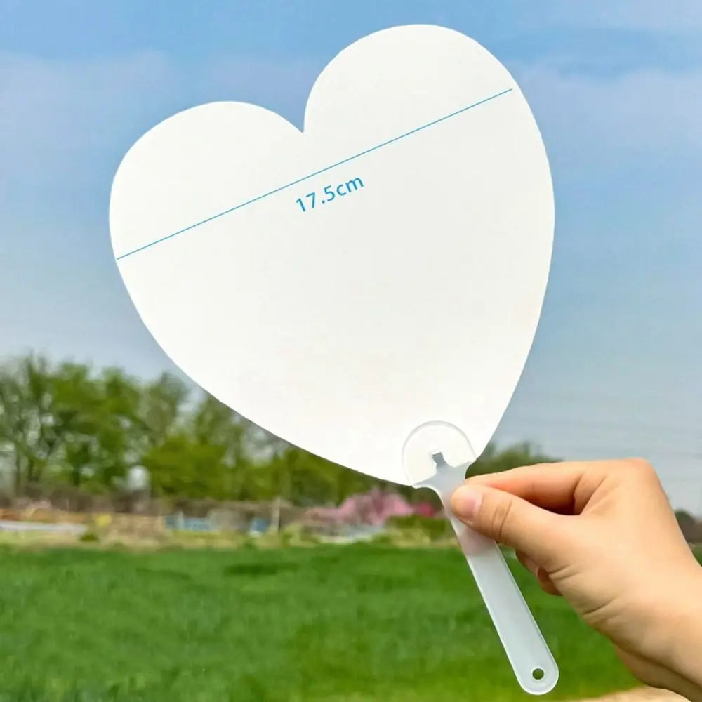 Blank Round Handheld Fan for Kids – DIY Painting & Graffiti