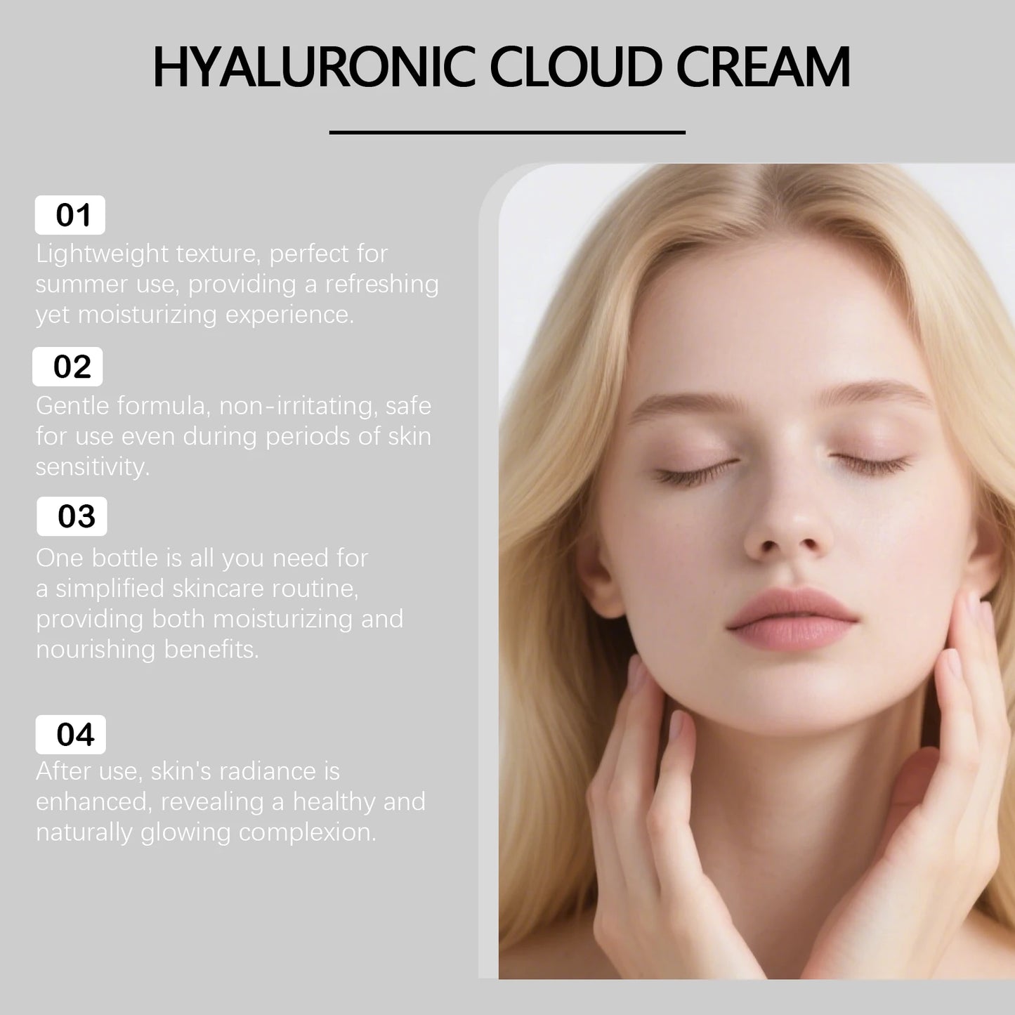 Hyaluronic Cloud Cream – Hydrating Face Moisturizer & Primer