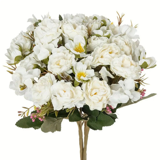 Silk Artificial Rose Bouquet for Wedding & Home Décor Artificial Flower Bouquet Peaceful Pleasures Health and Wellness
