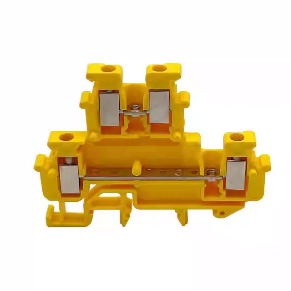 10Pcs MBKKB2.5 Double-layer Wiring Terminal Block,Universal Feed-Through Plug MBKKB-2.5 Double Level Din Rail Terminal Block Peaceful Pleasures Health and Wellness MBKKB2.5-Yellow