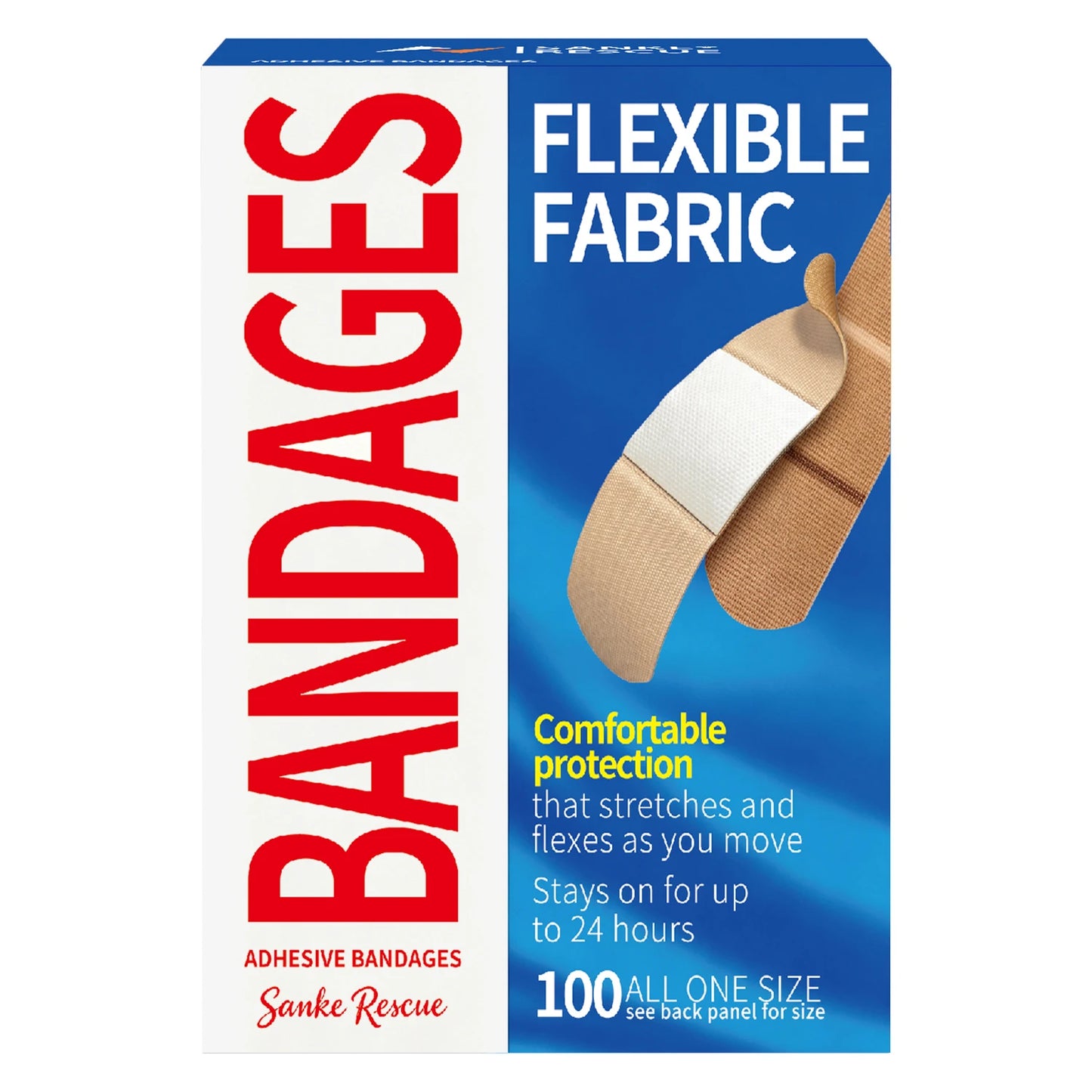 Flexible Fabric Adhesive Bandages 30/100pcs per Pack Comfortable Skin Care for Minor Cuts Burns Quick-Aid Flexible And Adhesive Peaceful Pleasures Health and Wellness 100pcs