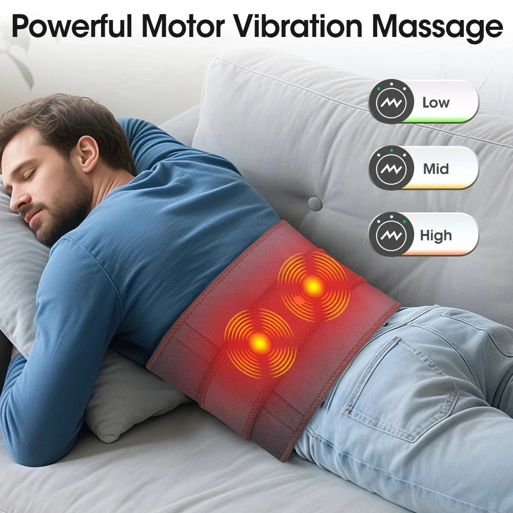 Hailicare Electric Waist Massager Belt | Heat, Vibration & Red Light
