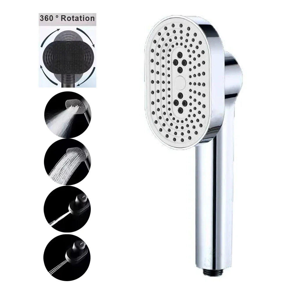 Rotating Rainfall Shower Head – High Pressure & Water Saving