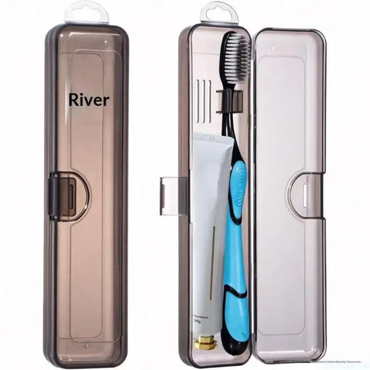 Toothbrush Box Transparent Organizer Case Travel Portable Toothbrush Holder Plastic Toothpaste Box Storage Container Peaceful Pleasures Health and Wellness