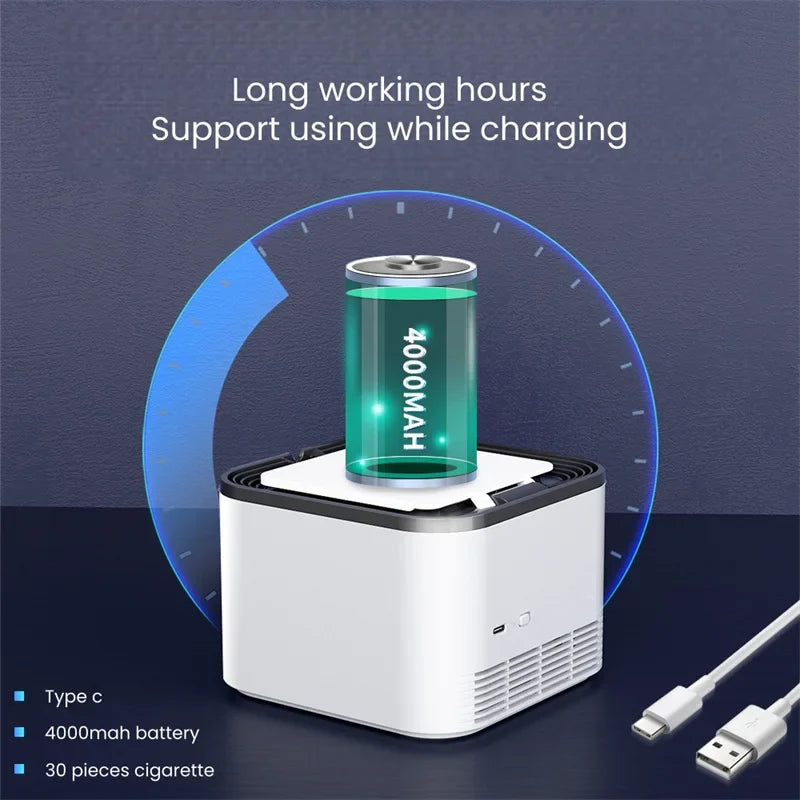 Smokeless Ashtray with Lid – USB HEPA Air Purifier