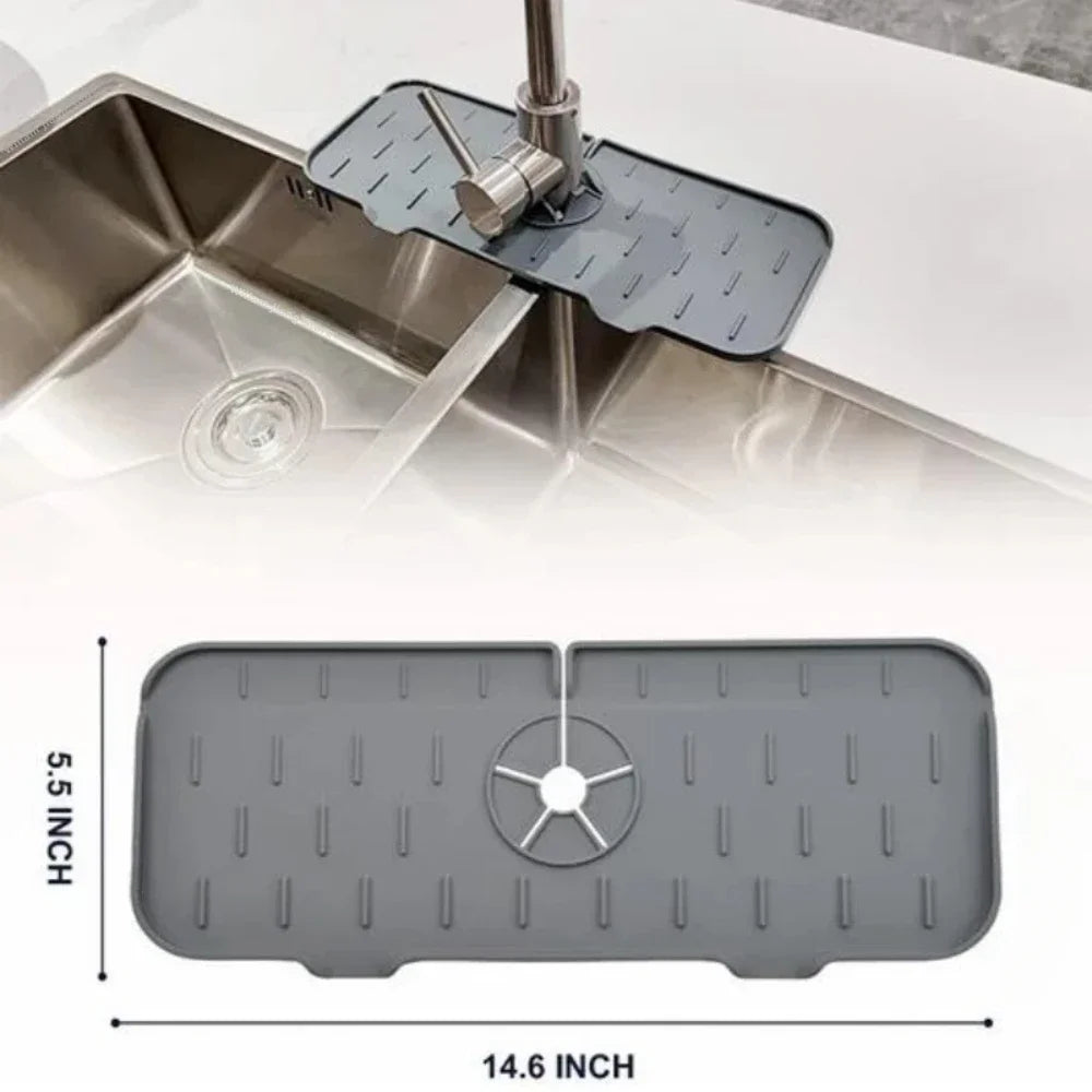 Silicone Mat Gourmet Faucet Kitchen Accessory Home Appliance Sponge Rack Kitchens Accessories Kitchen Sink Splash Guard for You Peaceful Pleasures Health and Wellness