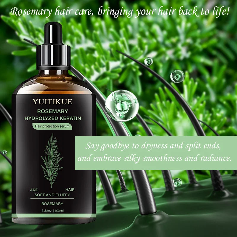 YUITIKUE Hair Serum – Rosemary, Keratin & Biotin 100ml Hair Protection Serum Peaceful Pleasures Health and Wellness