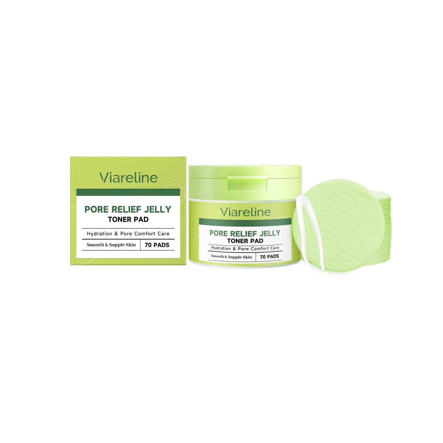 Viareline Hydrating Calming Toner Pads 70pc | Pore Care