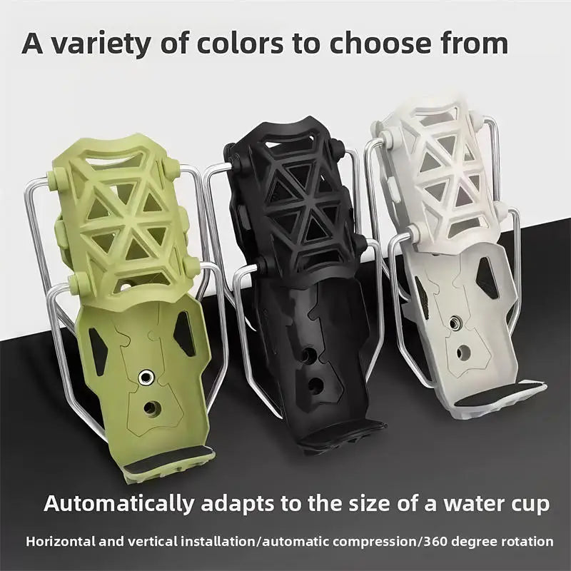 No Drill Motorcycle Bike Cup Holder 360° Rotatable Adjustable Handlebar Water Bottle Rack for Electric Scooter Bicycle Peaceful Pleasures Health and Wellness