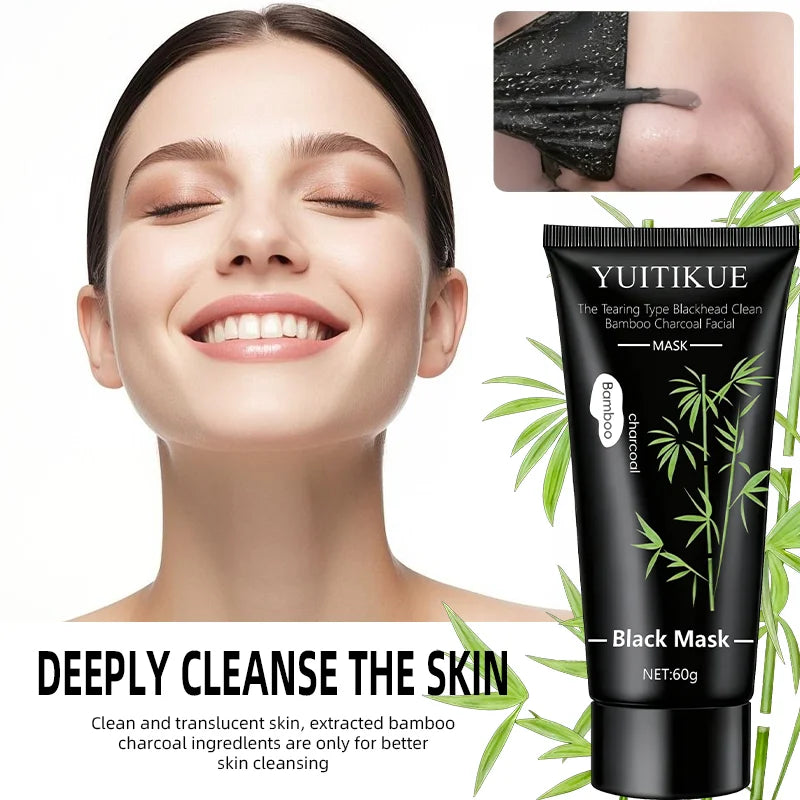 YUITIKUE Bamboo Charcoal Peel-Off Black Mask 60g | Deep Cleanse
