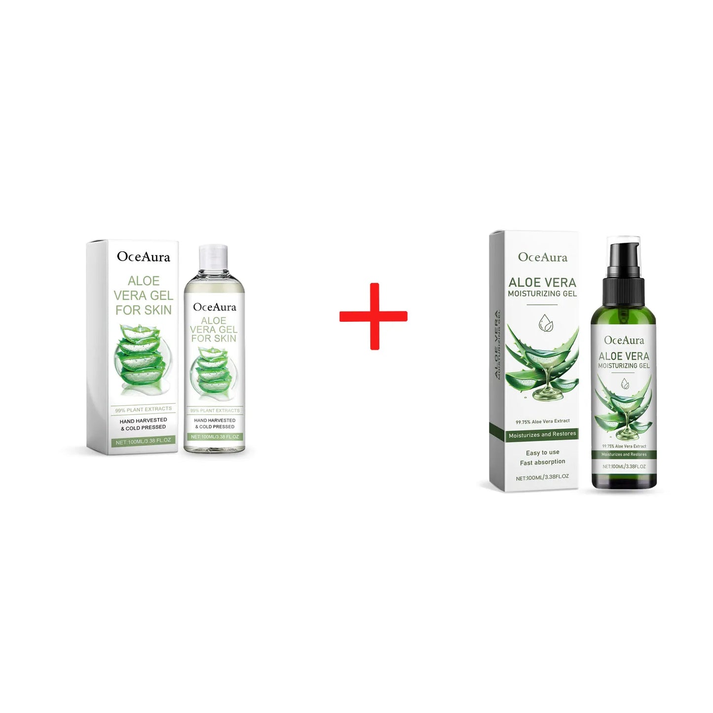 OceAura Aloe Vera Gel – Pore Shrinking, Oil Control & Acne Care
