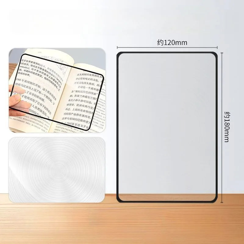 3X Full Page Magnifier Large PVC Reading Lens Portable Pocket