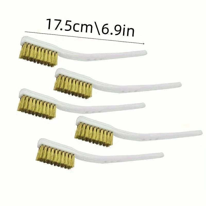 3 Mini Brass Wire Brush Paint Rust Removal Industrial Metal Polishing