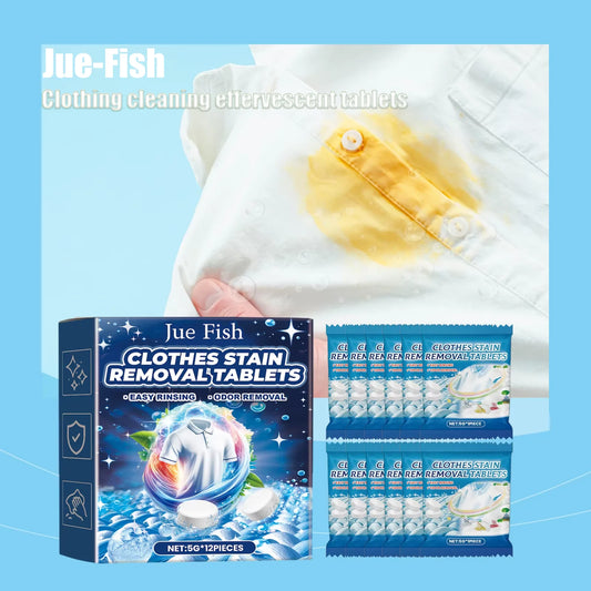 Effervescent Clothing Stain Remover Tablets – Oil & Yellow Stains Laundry Stain Remover Peaceful Pleasures Health and Wellness
