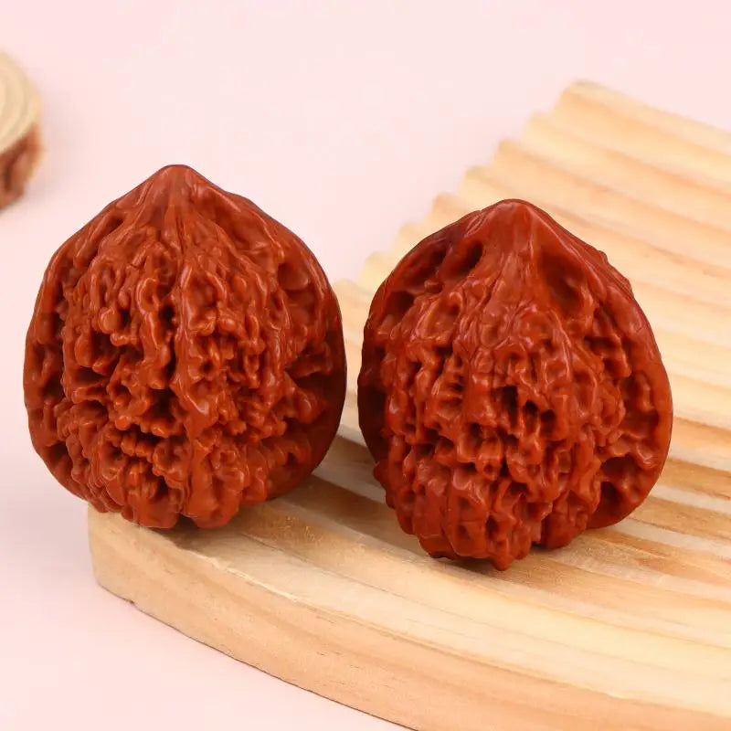 2/4/10PCS Wenwan Walnuts Walnut King Official Hat Four-Tier Kirin Pattern Lion Head Unique Art Sculpture for Study Room Decor Peaceful Pleasures Health and Wellness
