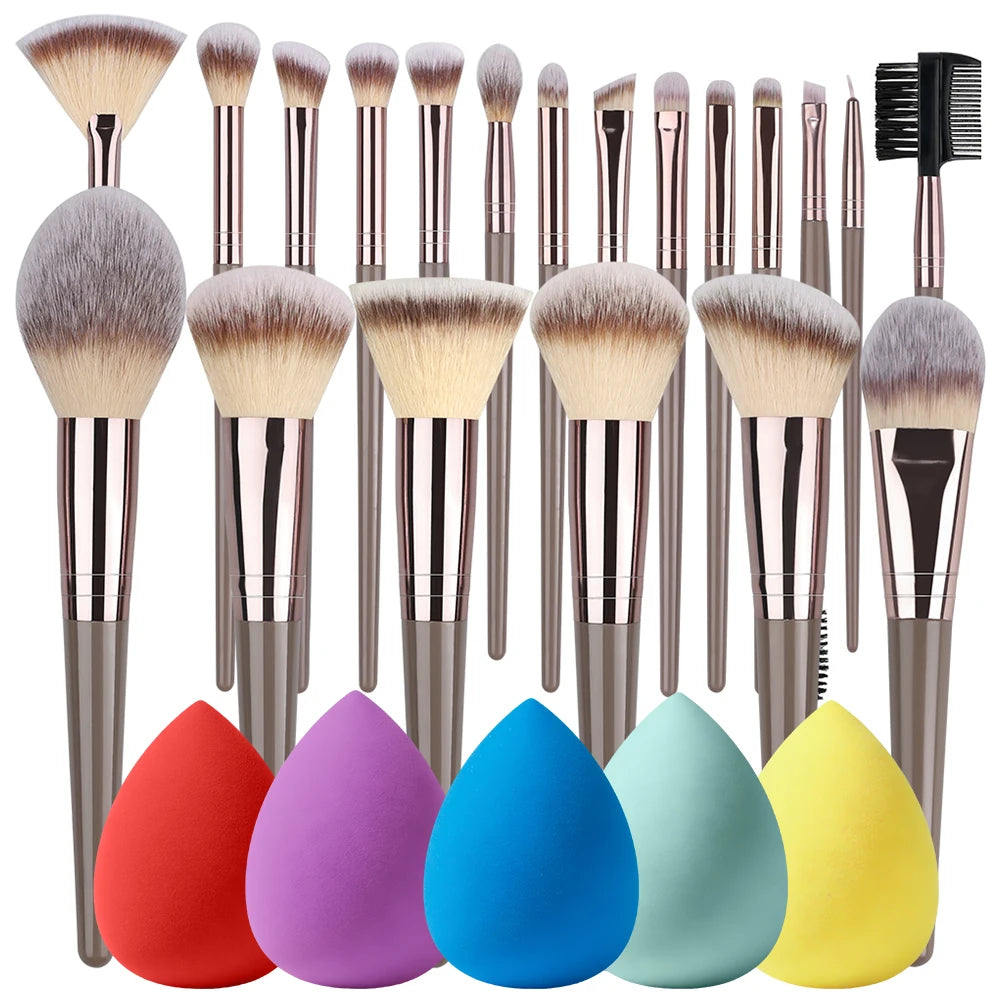 20-Piece Professional Makeup Brush Set – Full Face Kit